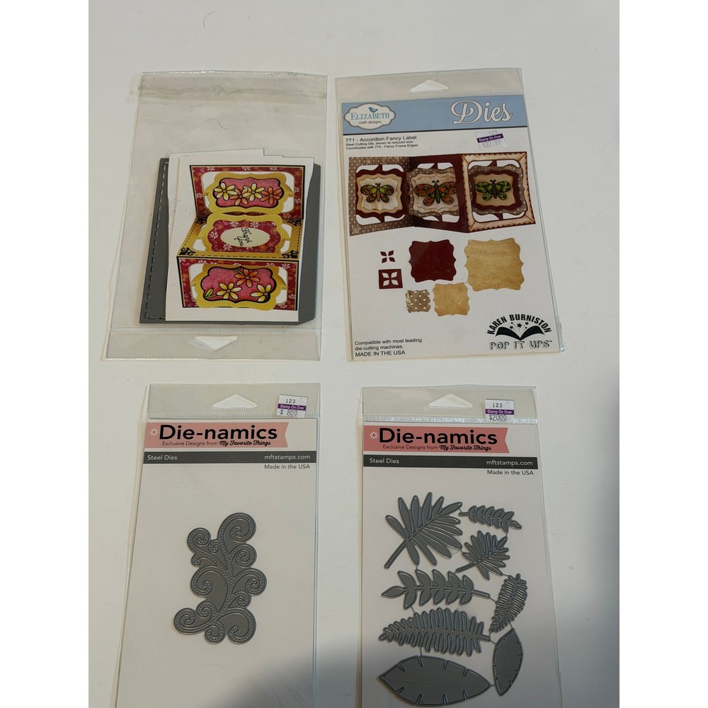 Elizabeth Craft Designs MFT Die-namics Steel Cutting Dies lot 4 Tropical Scroll